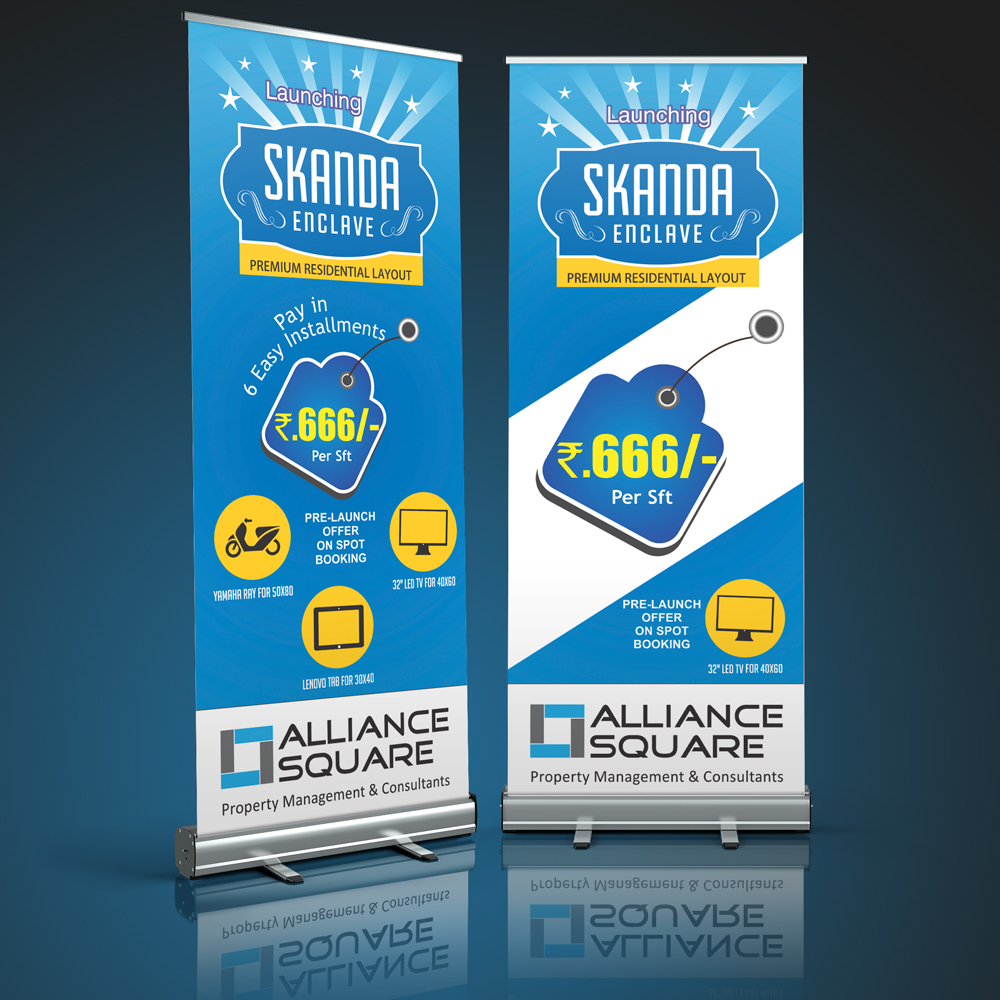 Rollup Standee 3x6 Ft Prints India