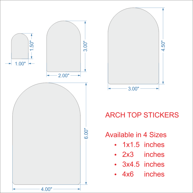 Arch Shape Sticker - Prints India