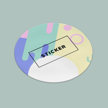 Scallop Round Stickers