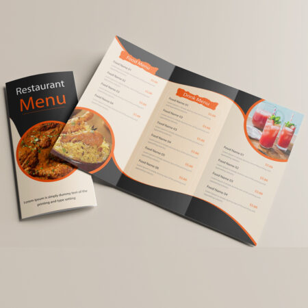 Tri Fold Menu Cards